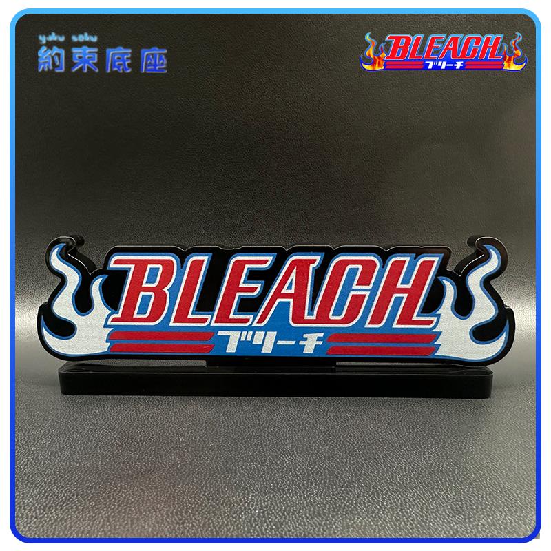 Bleach สแตนดี้อะคริลิคใส ลายโลโก้ สีดํา หลากสี อุปกรณ์เสริม สําหรับตั้งโชว์