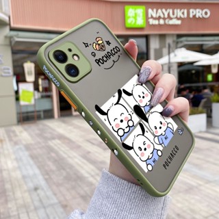 สําหรับ iPhone 11 11 Pro 11 Pro Max เคสการ์ตูน น่ารัก ปูนปั้น ฝ้า ใส ขอบสี่เหลี่ยม เคส รูปแบบ ซิลิโคน กันกระแทก เคสป้องกัน