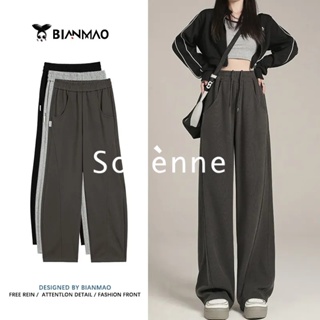 Solenne  กางเกงขายาว กางเกงยีสน์ผู้หญิง ทรงหลวม ๆ ตรง Retro Hip Hop Pants 2023 NEW Style Comfortable ทันสมัย สวย Korean Style A23L0LA 36Z230909