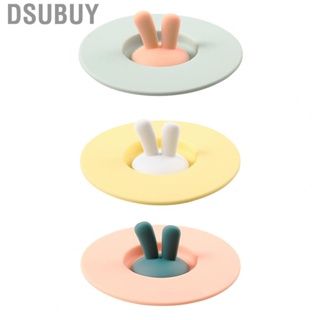 Dsubuy Silicone Cup Lid Creative Cover Rabbit Shaped Dust Proof Sealing Airtight Mug