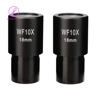 Wf10x เลนส์กล้องจุลทรรศน์ชีวภาพ มุมกว้าง 23.2 มม. 2 ชิ้น