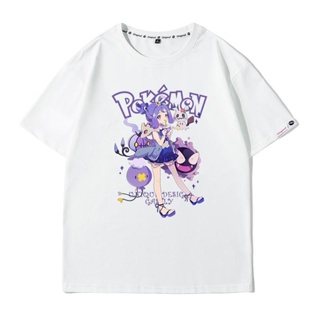 เสื้อยืดแขนสั้นลายการ์ตูน Pokemon Gastly Kid 100%