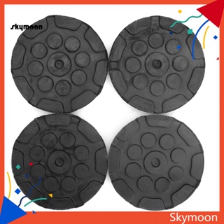 Skym* อะแดปเตอร์แจ็คยกพื้นรถยนต์ ยาง ทรงกลม ขนาด 120x25 มม. 4 ชิ้น