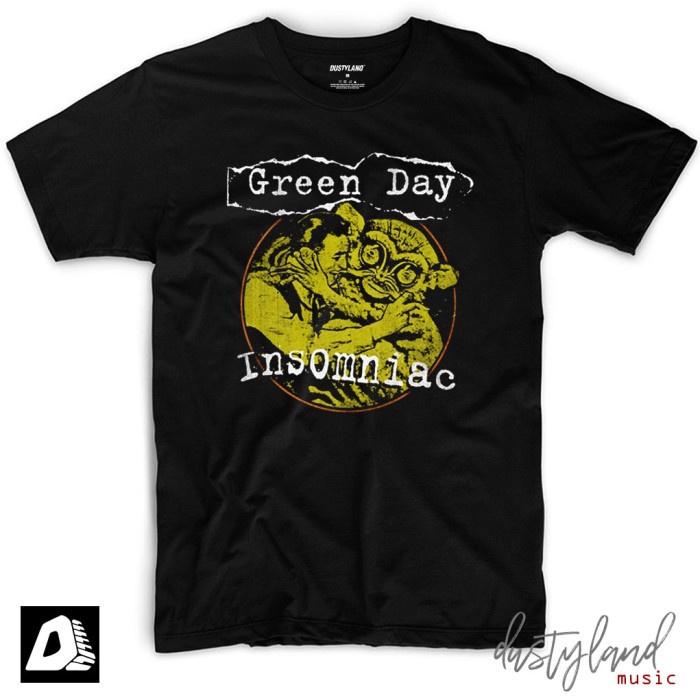 ความร้อน เสื้อยืด พิมพ์ลายวง Green DAY - INSOMNIAC