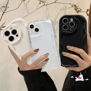 เคสโทรศัพท์มือถือแบบนิ่ม กันกระแทก ลายคลื่น สีพื้น 3D เรียบง่าย หรูหรา สําหรับ Infinix Smart 5 6 7 6Plus Hot 11 30i 10 9 12 30 20 8 Play Hot 8 9 10Lite Note 12 G96