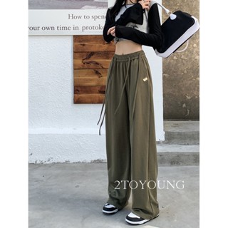 2TOYOUNG Moon กางเกงขายาว คาร์โก้ กางเกง เชือกอเมริกันคลาสิค Cargo pants 2023 NEW 080708 Comfortable สบาย Trendy รุ่นใหม่ A20M01P 36Z230909