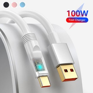 สายชาร์จโทรศัพท์มือถือ 100W USB Type C 6A 480Mbps สําหรับ Xiaomi Samsung