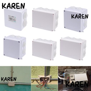 Karen กล่องพลาสติก ABS กันน้ํา IP65 เชื่อมต่อสายเคเบิล สีขาว DIY