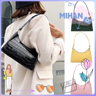 MIHAN Luxury Ladies Underarm Totes PU Leather Mini Shoulder Bags Women Handbag Travel Casual 2021 Fashion Vintage Female Crossbody/Multicolor