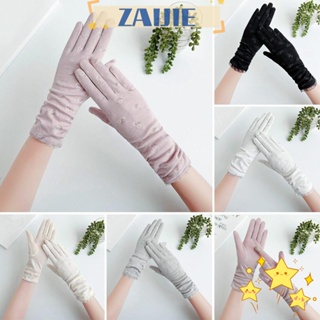 Zaijie24 ถุงมือ ผ้าเรยอน กันแดด ป้องกันรังสียูวี แฟชั่นฤดูร้อน