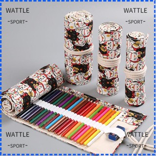 Wattle กล่องดินสอ ผ้า 12/24/36/48/72 หลุม เครื่องเขียน เครื่องสําอาง