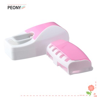 PEONYPAVILION ชั้นวางยาสีฟัน แบบบีบ พลาสติก สะดวก ไม่ต้องเจาะ สําหรับห้องน้ํา