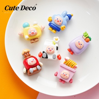 【Cute Deco】bobo Pig SeriesCharm Button Crocs / Cute Jibbitz Croc Shoes DIY / Charm วัสดุเรซิ่น สําหรับ DIY