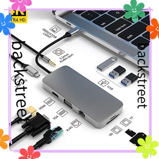 Backstreet อะแดปเตอร์ฮับ USB C USB 3.0 4K HDMI สําหรับแล็ปท็อป พีซี