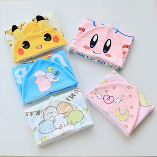 เสื้อคลุมอาบน้ํา ผ้าขนหนู มีฮู้ด ลายการ์ตูน Dumbo Sumikkogurashi Pikachu สําหรับเด็กผู้หญิง