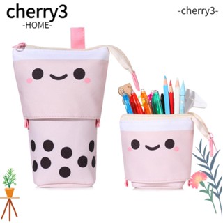 Cherry3 กล่องดินสอ แบบพกพา อุปกรณ์การเรียน กล่องเก็บเครื่องเขียน