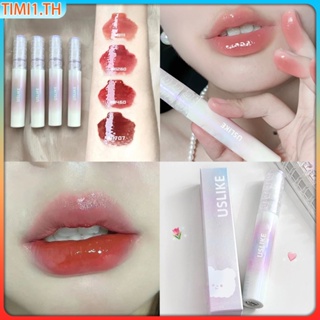 Uslike Bubble Pearl Lip Glaze Mirror Glass ลิปกลอส ลิปสติกให้ความชุ่มชื้น | เวลา1