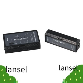 LANSEL เครื่องทดสอบสายเคเบิลเครือข่าย RJ45 ขนาดเล็ก ใช้แบตเตอรี่ สีดํา สําหรับโทรศัพท์ LAN