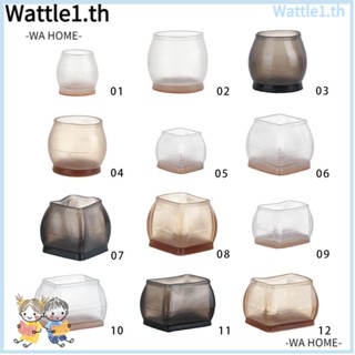 Wttle แผ่นกันลื่น แบบหนา ป้องกันพื้นเป็นรอย เสียงเงียบ สําหรับโต๊ะ 4 ชิ้น