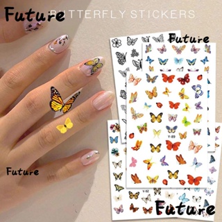 Future สติกเกอร์ ลายดอกไม้ 3D กันน้ํา สําหรับติดตกแต่งเล็บ DIY