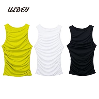 Uibey เสื้อกั๊กแฟชั่น แนวเซ็กซี่ ขนาดเล็ก อเนกประสงค์ 8805