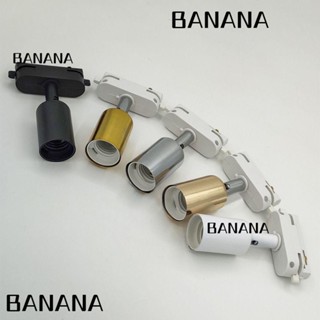 Banana1 ซ็อกเก็ตไฟดาวน์ไลท์ พลาสติก สีขาว สีดํา สีทอง ทนทาน 180° ซ็อกเก็ตหลอดไฟ GU10 หมุนได้ สําหรับครัวเรือน