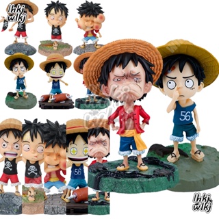 โมเดลฟิกเกอร์ One Piece GK Luffy Straw Hat ขนาด 14 ซม. ไม่มีกล่อง ของขวัญ สําหรับตกแต่งรถยนต์