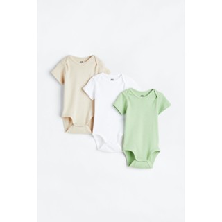 H&amp;M  Girl 3-pack short-sleeved bodysuits 0900673_3