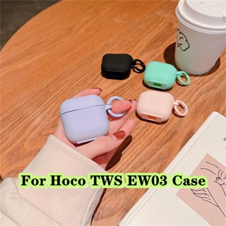 【พร้อมส่ง】สําหรับ Hoco. Tws EW03 เคสหูฟัง แบบนิ่ม สีฟ้า และสีม่วง สําหรับ Hoco TWS EW03