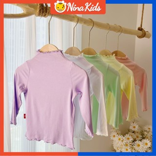 เสื้อแขนยาวเด็กผู้หญิง เสื้อท็อปส์ สําหรับเด็กผู้หญิง อายุ 2-9 ปี