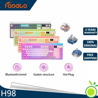 Fopato H98 คีย์บอร์ดบลูทูธไร้สาย สามโหมด เปลี่ยนได้