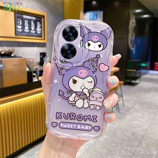 เคสโทรศัพท์มือถือ ลายการ์ตูนคุโรมิ สีม่วง สําหรับ Realme C55 C25 C15 C12 8 V13 GT Neo Flash 2T Q3 Pro