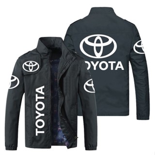 TOYOTA LOGO jacket car shop custom work clothes CAMRY Yaris RAV4 Crown COROLLA LAND CRUISER PRADO SIENNA outdoor driving loose thin cardigan stand collar windbreaker