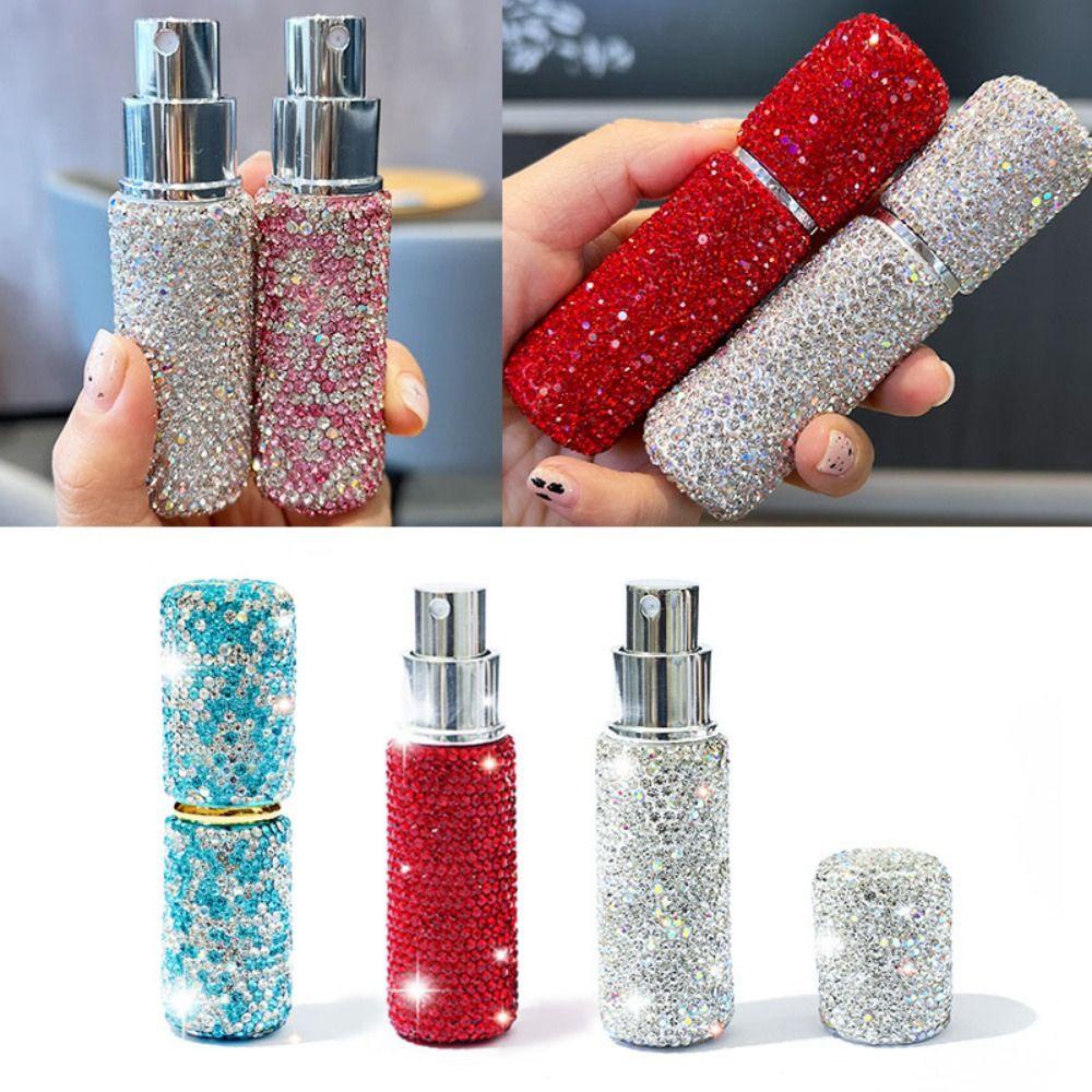 Daishen1 ขวดน ้ ําหอมประดับเพชร , 10ml ขวดสเปรย ์ รีฟิลขนาดเล ็ ก , อะโทมิเซอร ์ หรูหรากดปั ๊ มเงาผู ้ หญิง