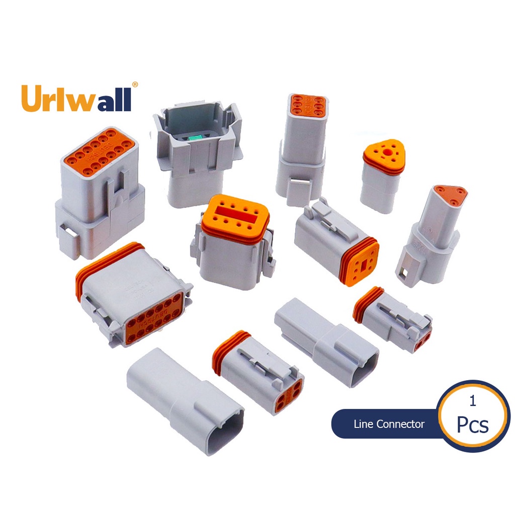 Urlwall 1 ชุด Deutsch DT06-2S/DT04-2P 2P 3P 4P 6P 8P 12P อุปกรณ์เสริมพิเศษสําหรับยานยนต์สายตัวเชื่อมต่อกันน้ําไฟฟ้าสําหรับเครื่องยนต์รถ 22-16AWG pins