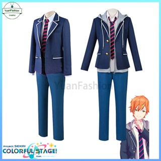 [พร้อมส่ง] Sekai โปรเจคต์เวที สีสันสดใส เสื้อผ้าคอสเพลย์ Hatsune Miku Aoyagi Toya Shinonome Akito