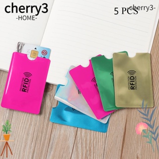 Cherry3 กระเป๋าสตางค์ กระเป๋าใส่บัตรเครดิต ธนาคาร อลูมิเนียม 5 ชิ้น