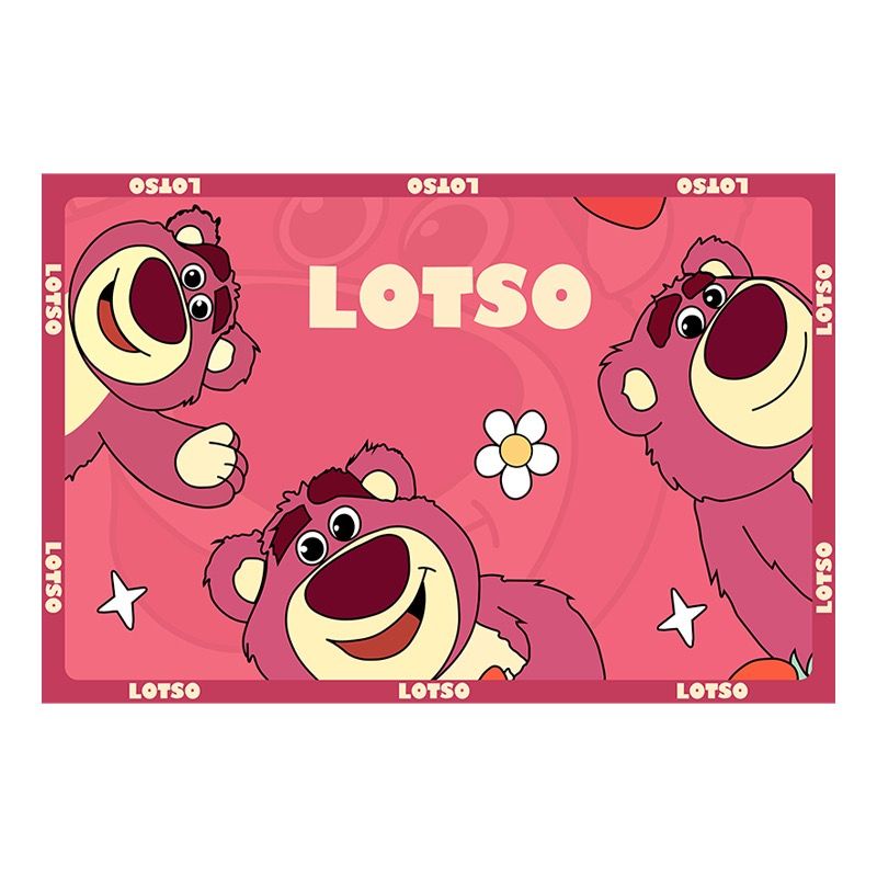 พรมปูพื้น ลายการ์ตูนหมีสตรอเบอร์รี่น่ารัก สําหรับห้องนอน ห้องนั่งเล่น โซฟา โต๊ะกาแฟ ผ้าห่มข้างเตียง - รูปที่ 4