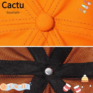 Cactu หมวกเบสบอล หมวกฮิปฮอป หมวกบีนนี่ ปรับได้ สไตล์วินเทจ โดม