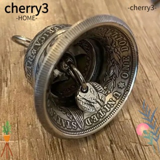 Cherry3 กระดิ่งโลหะ รูปเงินดอลลาร์ สีบรอนซ์ สําหรับแขวนตกแต่งบ้าน ห้องนั่งเล่น