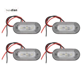 โคมไฟสัญญาณ LED 12V กันน้ํา ขนาดใหญ่ สีขาว สําหรับเรือ 4 ชิ้น