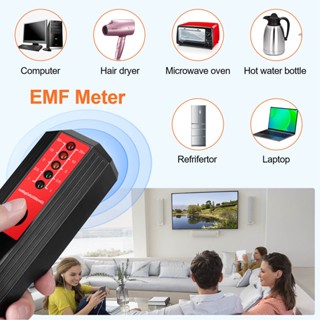 Youpin EMF Meter Magnetic Field Detector เครื่องทดสอบการแผ่รังสีแม่เหล็กไฟฟ้าพร้อมไฟ LED 5 ดวง