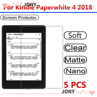 Jy1 ฟิล์มกันรอยหน้าจอ ความโปร่งใสสูง 6 นิ้ว สําหรับ Kindle Paperwhite 4 2018 5 ชิ้น