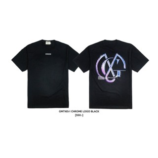 ร้อน a ราคาต่ำสุดGMT165-1 CHROME LOGO BLACK เสื้อยืดสีดำผลิตจากผ้าคอตตอนแท้