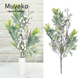 Muvako กิ่งไม้สน ลายเทศกาลคริสต์มาส DIY สําหรับตกแต่งบ้าน