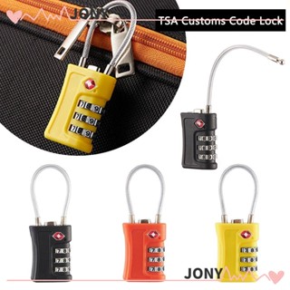 Jy1 กุญแจล็อครหัสศุลกากร TSA กันขโมย เพื่อความปลอดภัย สีตัดกัน สําหรับเดินทาง