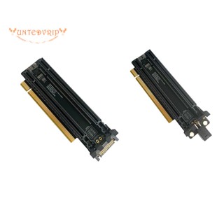 การ์ดต่อขยาย PCI-E 4.0 X16 1 เป็น 2 Gen4 แยก PCIe-Bifurcation X16 เป็น X8X8 พร้อมช่องสเปซ 20 มม. CPU4P