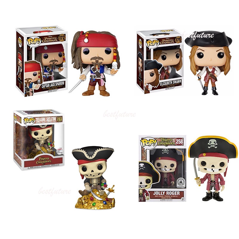 ฟิกเกอร์ Funko Pop Pirates of The Caribbean 5 Jack Sparrow Elisabeth ของเล่นสําหรับเด็ก