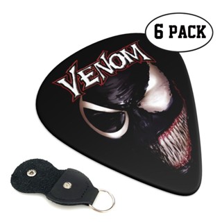 Venom ปิ๊กกีตาร์ 0.71 มม. 6 แพ็ค สําหรับกีตาร์ไฟฟ้า เบส และอะคูสติก