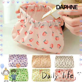 Daphne กระเป๋าผ้าห่อตัว สําหรับเด็กผู้หญิง เดินทาง พิมพ์ลายผลไม้ กระเป๋าเงิน